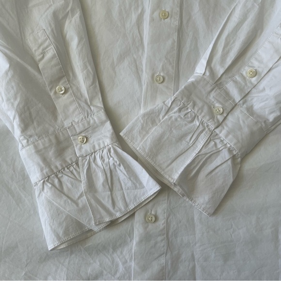 ALEX MILL Women's Easy Ruffle White Shirt Size L - Picture 11 of 13